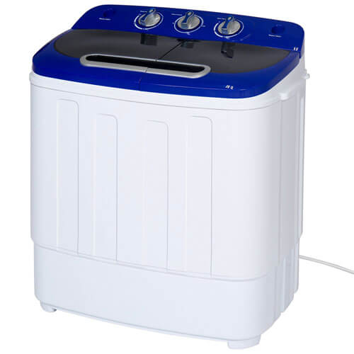 Best Choice Products Portable Compact Mini Twin Tub Washing Machine and Spin Cycle Dryer w/ Hose