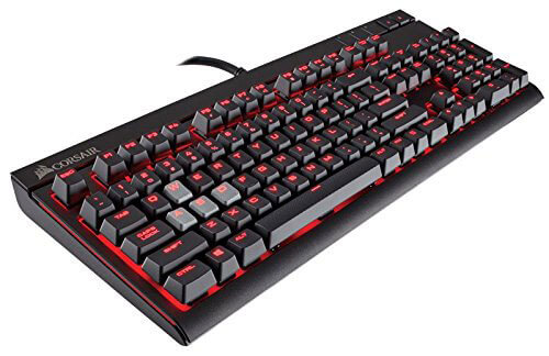 Corsair STRAFE Mechanical Gaming Keyboard, Red LED, Cherry MX Red
