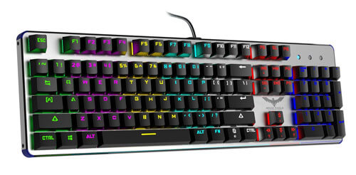 HAVIT RGB Backlit Wired Mechanical Gaming Keyboard with Blue Switches