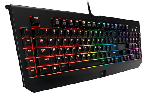 Razer BlackWidow Chroma Clicky Mechanical Gaming Keyboard - Fully Programmable and 5 Macro Keys