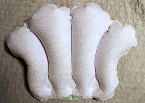 Relaxus Super Soft Inflatable Terry Cloth Bath Pillow