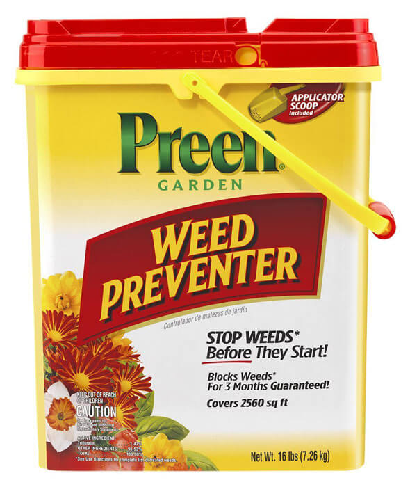 Preen Garden Weed Preventer – 16 lb pail covers 2560 sqft