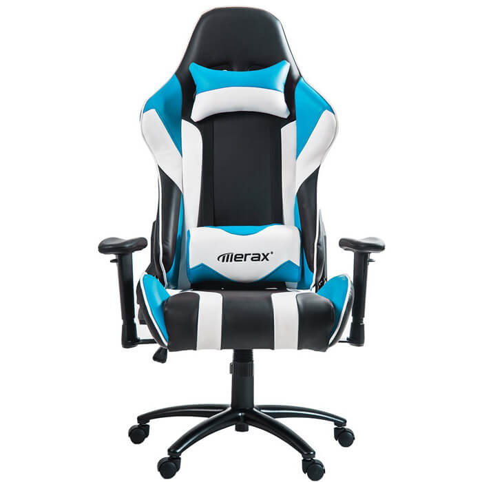 Merax High Back Racing Style Gaming Chair Metal Frame with Lumbar Support and Headrest