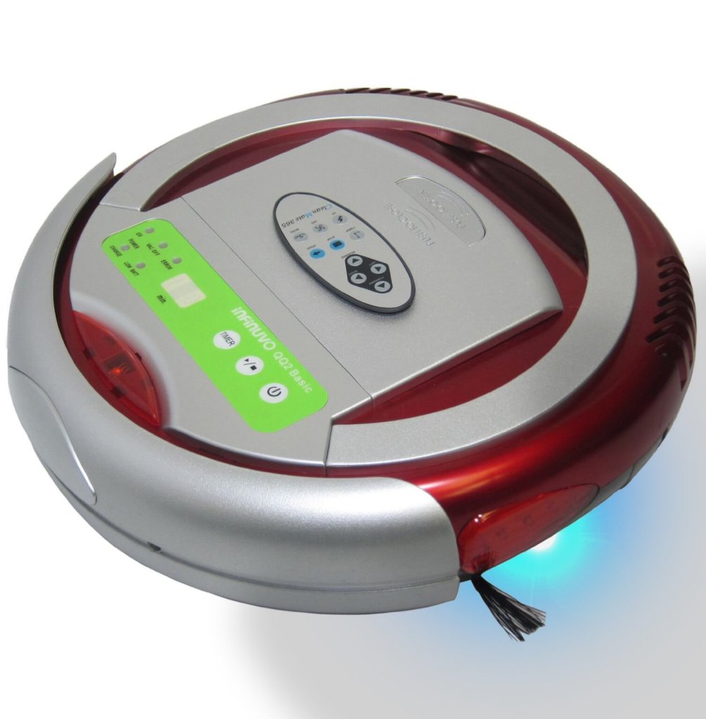 Infinuvo QQ2 Basic Robotic Vacuum Cleaner - Vacuum, Sweep and Sterilize 3-in-1 Automatic Robot for Cleaning Dirt, Dust and Pet Hair on Hard Floors