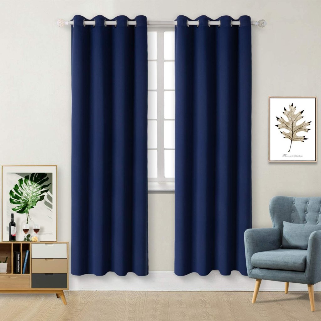 BGment Blackout Curtains for Living Room - Grommet Thermal Insulated Room Darkening Curtains