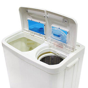 Portable Compact Washer and Spin Dry Cycle with Built in Pump (33L Washer & 16L Spin Dryer)