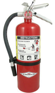 Amerex B402, 5lb ABC Dry Chemical Class A B C Fire Extinguisher, with Wall Bracket